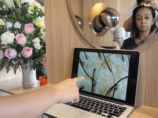 Example of hair scan by Bee Choo Origin