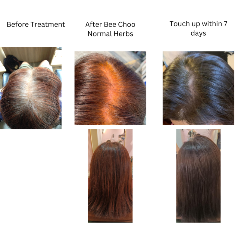 Dark tone herbal colouring result