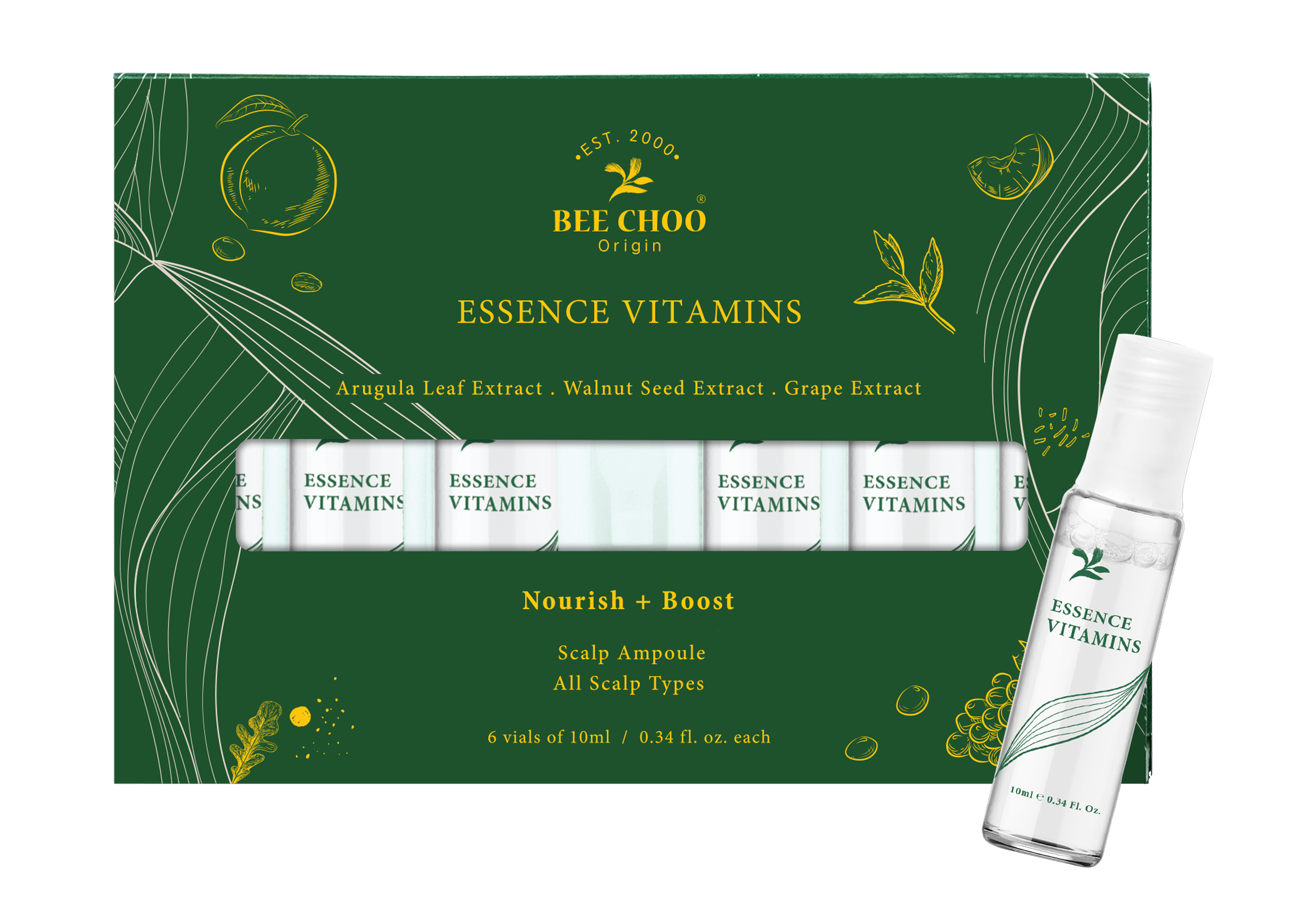 Bee Choo Origin Essence Vitamins ampoule box — signature product